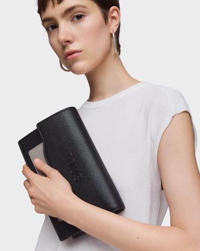 Tous - Clutch Audree Saffiano Negro-Gris