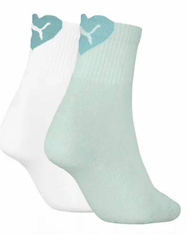 Γυναικείες Κάλτσες Puma 2 Ζευγάρια - 938555 Puma Women Heart Logo Short Crew