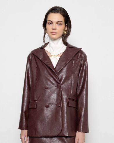 Mallory The label - Harlow Oversized Blazer Leather 