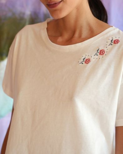 Γυναικεία Κοντομάνικη Μπλούζα Madame Shoushou - Valerie