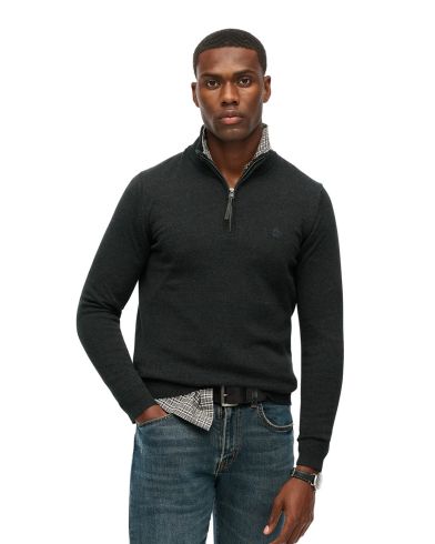 Ανδρική Μακρυμάνικη Μπλούζα με Φερμουάρ Superdry - D1 Stud Essentials Cotton