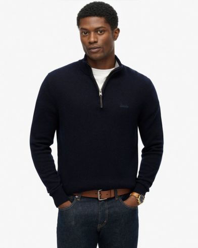 Ανδρική Μακρυμάνικη Μπλούζα Superdry - D3 Stud Wool Blend Half Zip