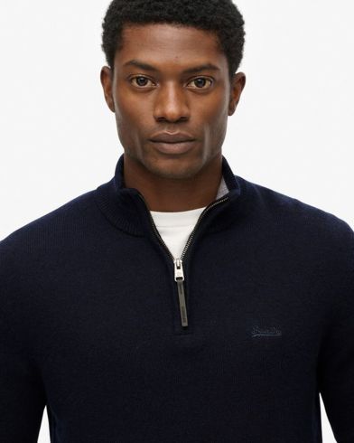 Ανδρική Μακρυμάνικη Μπλούζα Superdry - D3 Stud Wool Blend Half Zip