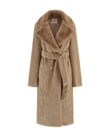 Guess - Jole Faux Fur Mix Nylon Coat