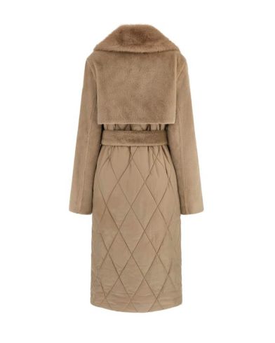 Guess - Jole Faux Fur Mix Nylon Coat