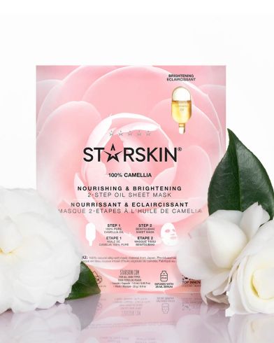 Starskin - Camellia 2-Step Oil Sheet Mask-Brightening & Nourishing