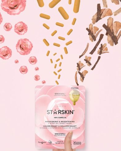Starskin - Camellia 2-Step Oil Sheet Mask-Brightening & Nourishing