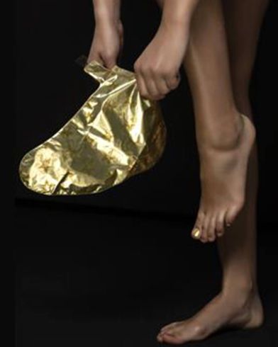 Starskin - Gold Foot Softening Foil Socks -Single