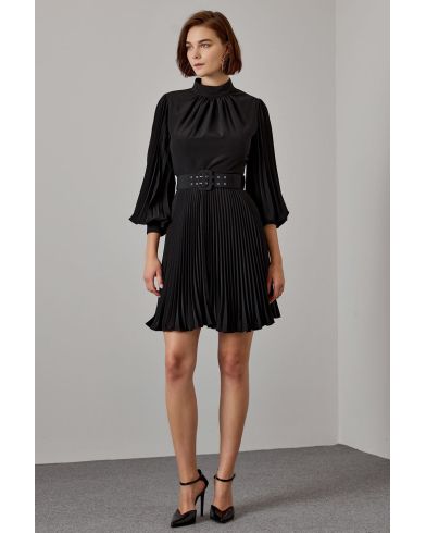Γυναικείο Πλισσέ Mini Φόρεμα Spell - 3054 Long Sleeve