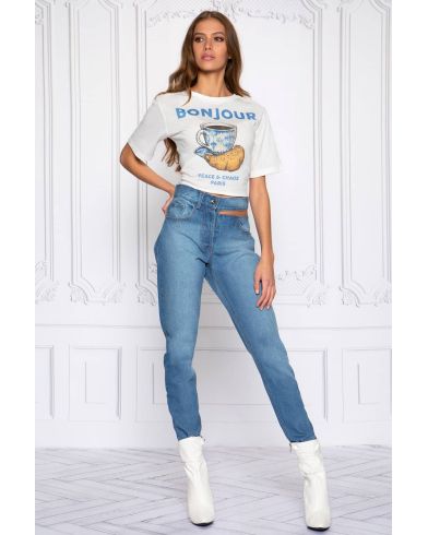 Peace And Chaos - Cut Out Denim Jeans 
