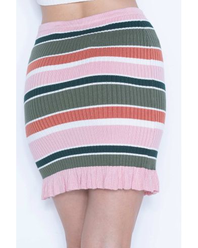 Minkpink - Open Air Stripe Mini Skirt