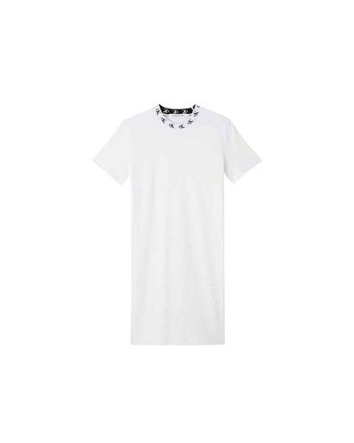 Calvin Klein CK Logo Trim Tshirt Dress 