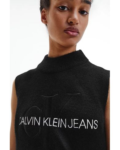 Γυναικεία Αμάνικη Πλεκτή Μπλούζα Calvin Klein - Monogram Lofty Knitted