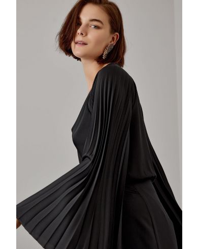 Γυναικείο Maxi Κρουαζέ Φόρεμα Access - 3583 Pleated Sleeves