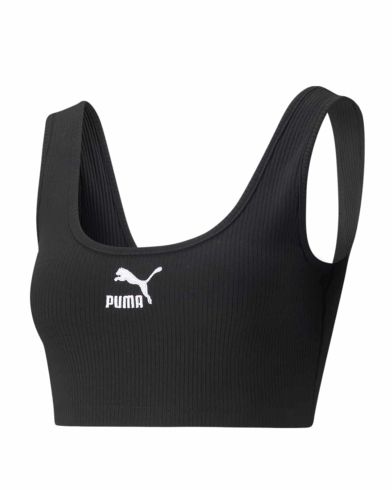Γυναικεία Κοντομάνικη Crop Μπλούζα Puma - Classics Ribbed