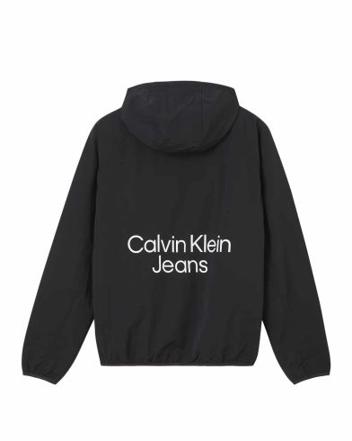 Ανδρικό Αντιανεμικό Jacket με Κουκούλα Calvin Klein - Stacked Logo