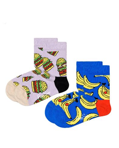 Happy Socks - 2-Pack Kids Lunchtime Low Socks 