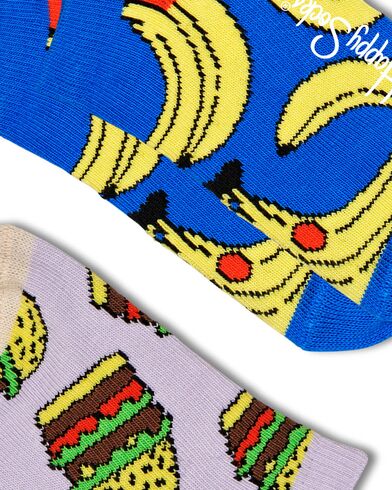 Happy Socks - 2-Pack Kids Lunchtime Low Socks 