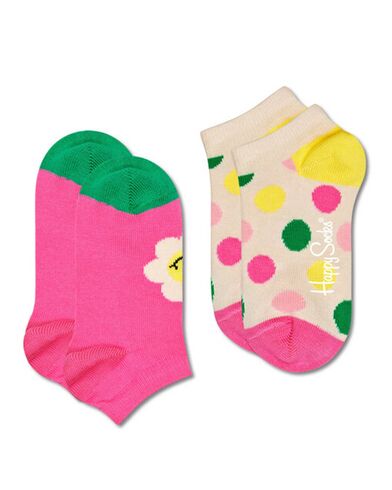 Happy Socks - 2-Pack Kids Smiley Daisy Low Socks  
