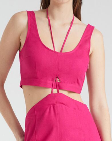 Γυναικεία Crop Μπλούζα 4 Tailors - Kyklos