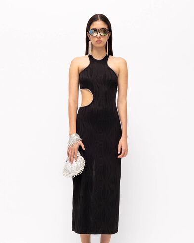 Mallory The label - Luna Sleeveless Lingerie Dress With Waist Cut Out &amp; Silver Details 
