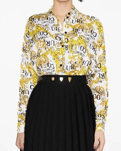 Women Shirt Versace Jeans Couture 74Hal211Ns219 74Dp211 Twill Vi Print Logo Couture 74HAL211NS219 g0