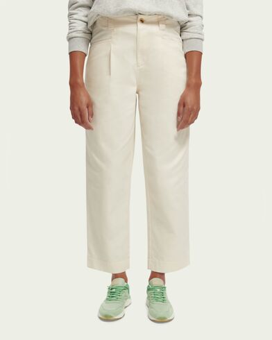 Scotch &amp; Soda - Liv High Rise Straight Leg Washed Trousers 