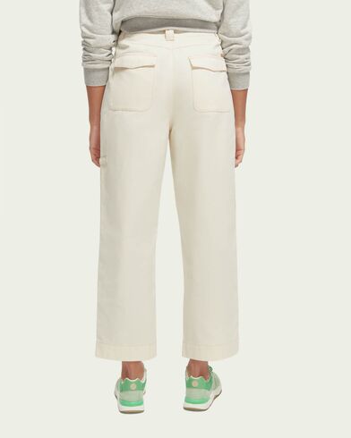 Scotch &amp; Soda - Liv High Rise Straight Leg Washed Trousers 