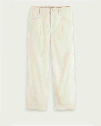 Scotch &amp; Soda - Liv High Rise Straight Leg Washed Trousers 