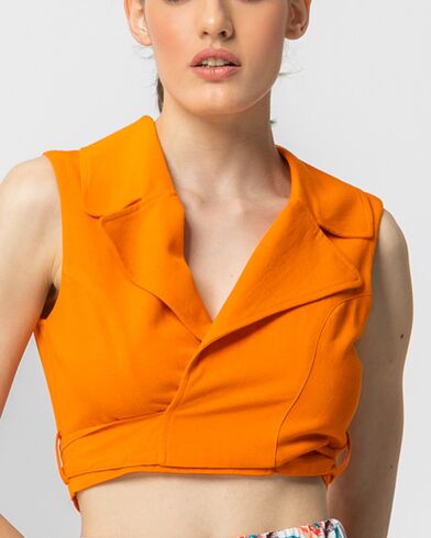 Γυναικεία Αμάνικη Μπλούζα Sourloulou - 23S353