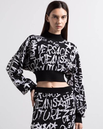 Versace Jeans Couture - 75Hafm25Cm27N 75Dpm06 Wo Jacq Graffiti F7 Sweater