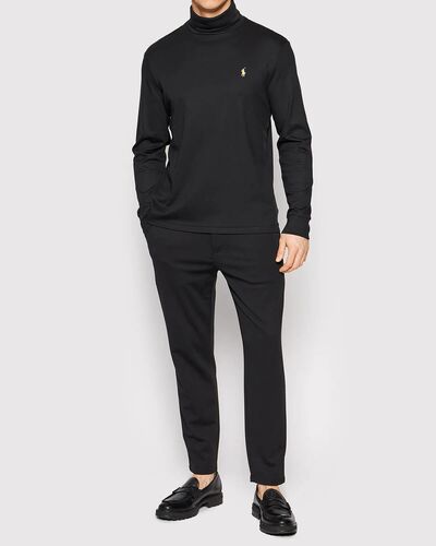 Men Knitwear Polo Ralph Lauren Lsturtlem2-Long Sleeve-Pullover 710853205001 001 black