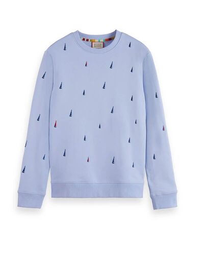 Ανδρικό Μακρυμάνικο Φούτερ Scotch & Soda - Mini All Over Print Embroidery