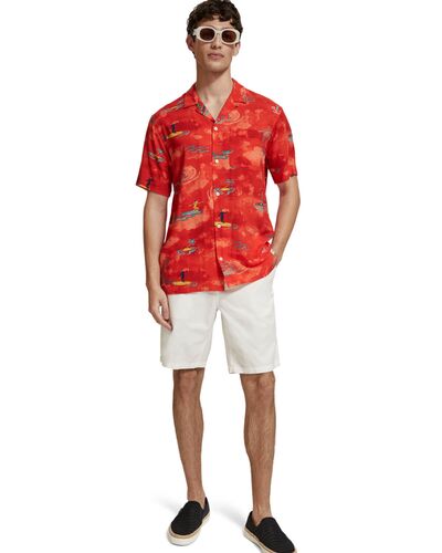 Ανδρικό Κοντομάνικο Πουκάμισο Scotch &amp; Soda - Allover Printed Viscose