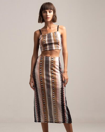 Γυναικεία Crop Μπλούζα Peace And Chaos - Lucid Sequin