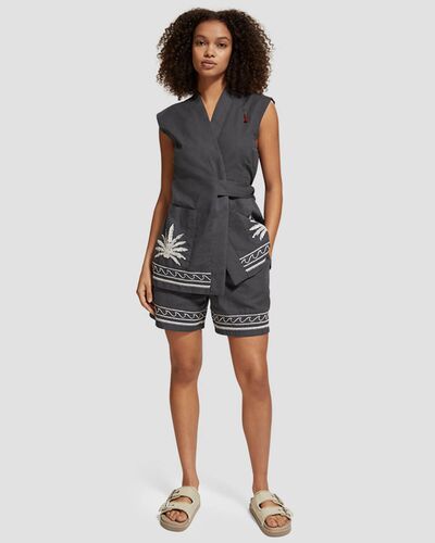 Γυναικεία Αμάνικη Μπλούζα Scotch &amp; Soda - Palm Embroidery