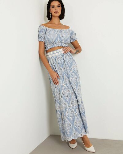 Γυναικεία Φούστα Guess - Frida Long Embro