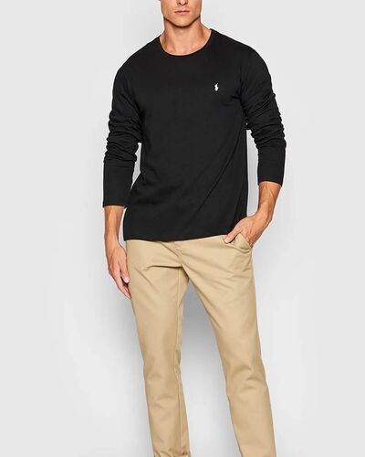 Men Blouse Polo Ralph Lauren L/S Crew-Sleep-Top 714844759001 RB079 polo black   