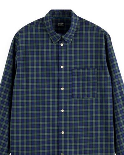 Ανδρικό Μακρυμάνικο Πουκάμισο Scotch & Soda - Relaxed Fit Lightweight Flannel Check