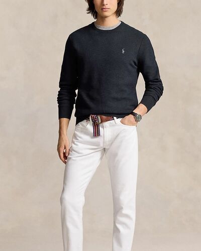 Men Pullover Polo Ralph Lauren Lstxtcnpp-Long Sleeve 710918163508 001 black   