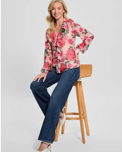 Γυναικείο Μακρυμάνικο Πουκάμισο Guess - Soave Ruffle