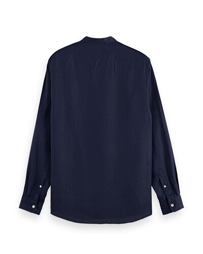 Ανδρικό Μακρυμάνικο Πουκάμισο Scotch &amp; Soda - Core - Linen Stand Up Collar