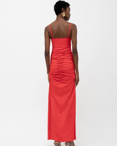 Mallory The label - Raisa Maxi Ruched Cutout Dress   