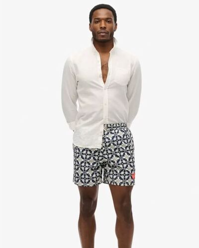 Ανδρικό Σορτς Μαγιό Superdry - D3 Ovin Tile Print 17