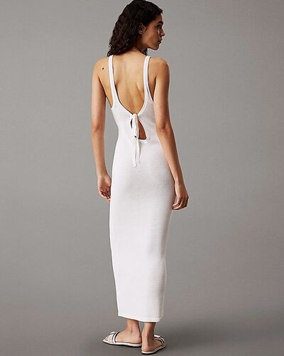 Calvin Klein - Back Tie Long Sweater Dress   