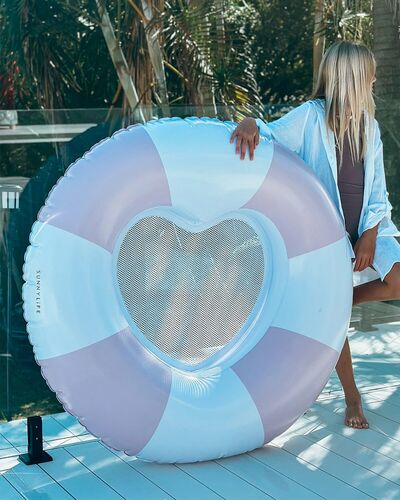 Γυναικείο Φουσκωτό Στρώμα Θαλάσσης Sunnylife - Luxe e Ring Stole My Heart Pink Stripe