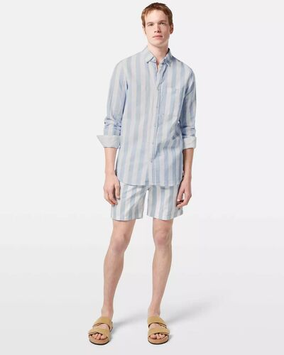 Ανδρικό Μακρυμάνικο Πουκάμισο Scotch &amp; Soda - Yarn-Dyed Linen Blend Striped