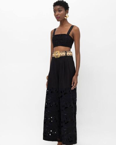 Γυναικείο Παντελόνι Mallory The label - Cape Semi Sheer Crochet