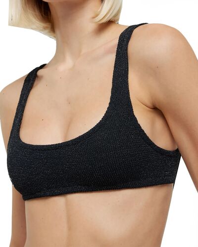 Mc2 Saint Barth - Pamy W-Crinkle Low Neckline Bralette Bikini Top-Crinkle Lurex 00  