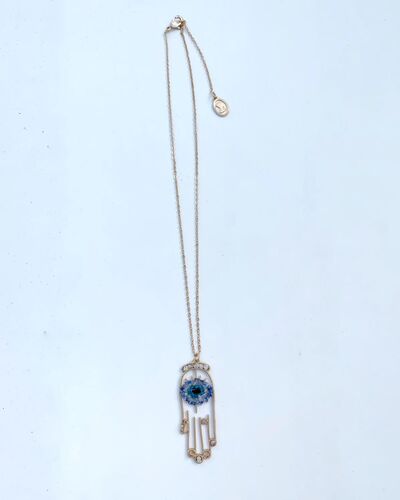 Γυναικείο Κολιέ Ariana Ost - Healing Crystal Hamsa